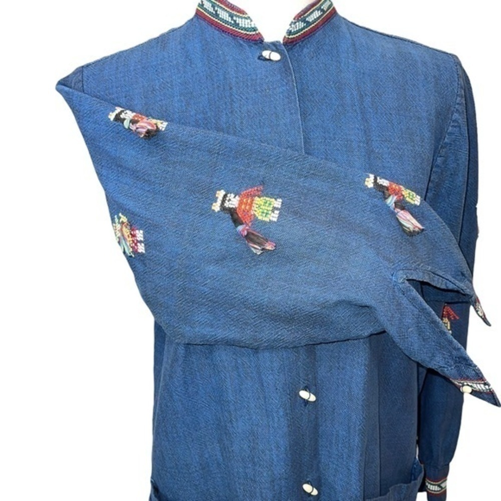 Embroidered/Needle Point Peruvian Type Shacket - image 4